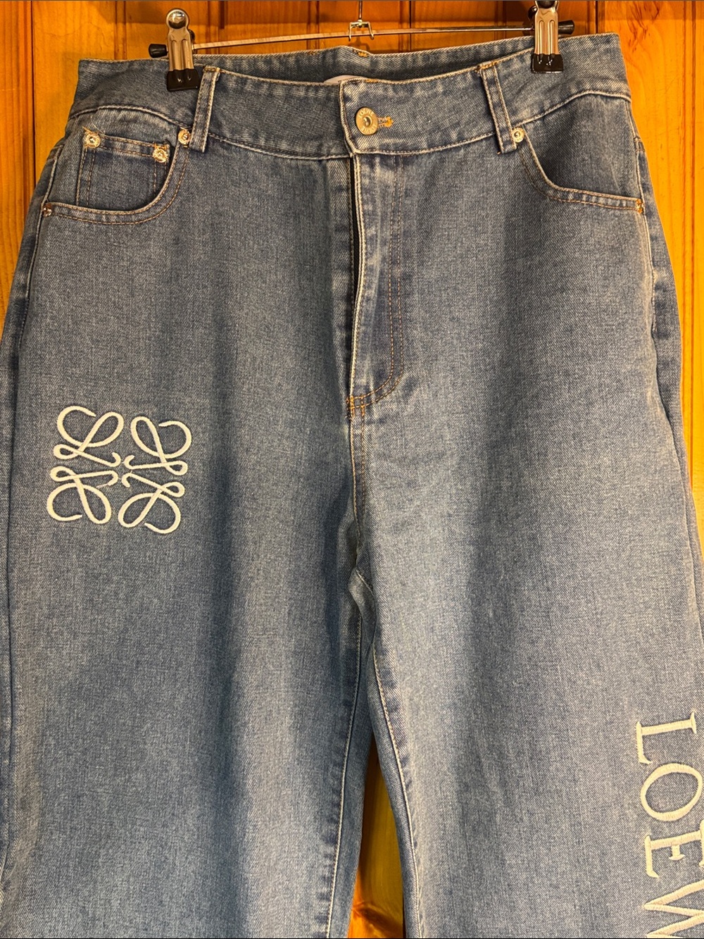 Loewe Anagram Baggy Wide-Leg Jeans - Picture 2 of 14